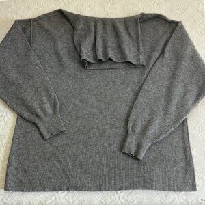 Free People oversized grey turtleneck sweater size M